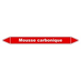Marqueur tuyauterie - Mousse carbonique - Vinyle laminé 150 x 12 mm