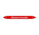 Marqueur - Tuyauterie Réseau Incendie - Vinyle Laminé - NFX 08-105