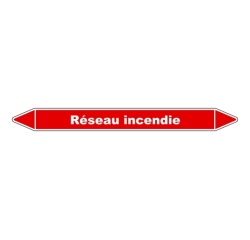 Marqueur - Tuyauterie Réseau Incendie - Vinyle Laminé - NFX 08-105