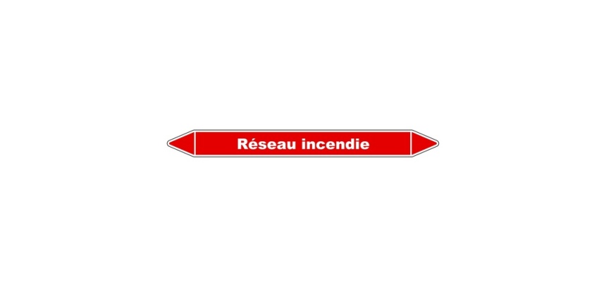 Marqueur - Tuyauterie Réseau Incendie - Vinyle Laminé - NFX 08-105