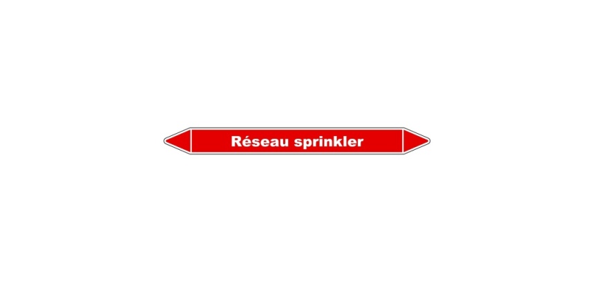 Marqueur tuyauterie Réseau sprinkler – Vinyle NF X 08-105