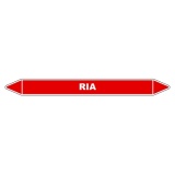 Marqueur de Tuyauterie - RIA - NFX 08-105 - Vinyle Laminé 150 x 12 mm