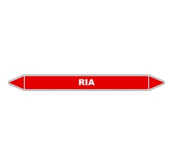 Marqueur tuyauterie RIA – Vinyle laminé NF X 08-105