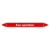 Marqueur de Tuyauterie - Sprinkler - NFX 08-105 - Vinyle Laminé 150 x 12 mm