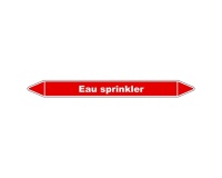Marqueur de Tuyauterie - Sprinkler - NFX 08-105 - Vinyle Laminé 150 x 12 mm