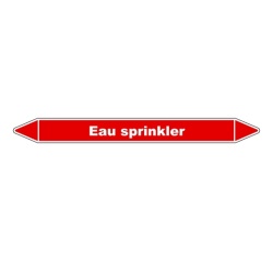 Marqueur tuyauterie Sprinkler – Vinyle NF X 08-105