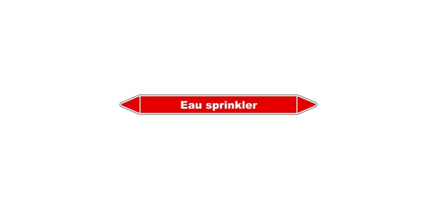 Marqueur tuyauterie Sprinkler – Vinyle NF X 08-105
