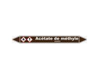 Marqueur Tuyauterie - Acétate de Méthyle - Vinyle Laminé 150 x 12 mm