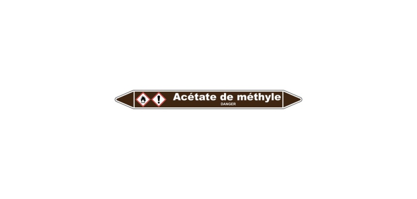 Marqueur Tuyauterie - Acétate de Méthyle - Vinyle Laminé
