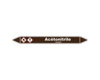 Marqueur Tuyauterie - Acétonitrile - Vinyle Laminé - NFX 08-105 150 x 12 mm