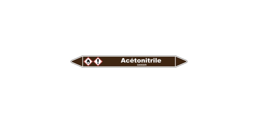 Marqueur Tuyauterie - Acétonitrile - Vinyle Laminé - NFX 08-105