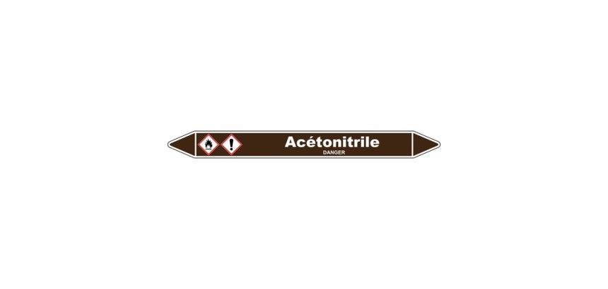 Marqueur Tuyauterie - Acétonitrile - Vinyle Laminé - NFX 08-105
