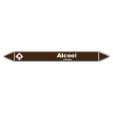 Marqueur de Tuyauterie - Alcool - NFX 08-105 - Vinyle Laminé 150 x 12 mm