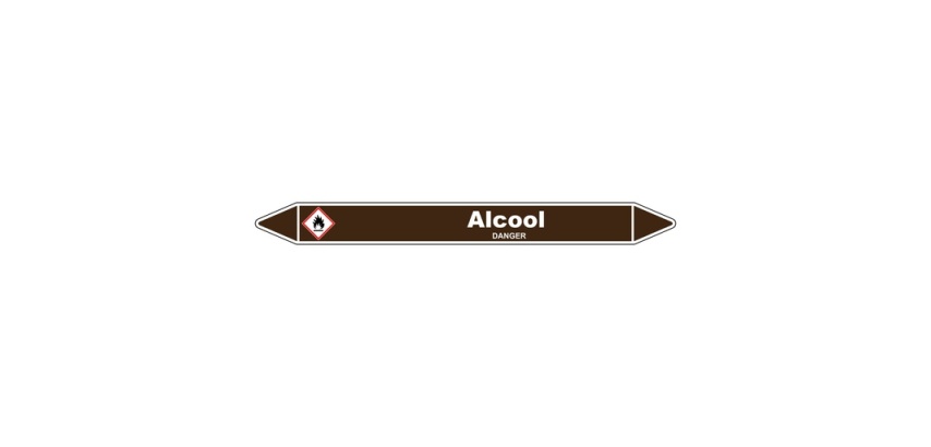 Marqueur de Tuyauterie - Alcool - NFX 08-105 - Vinyle Laminé