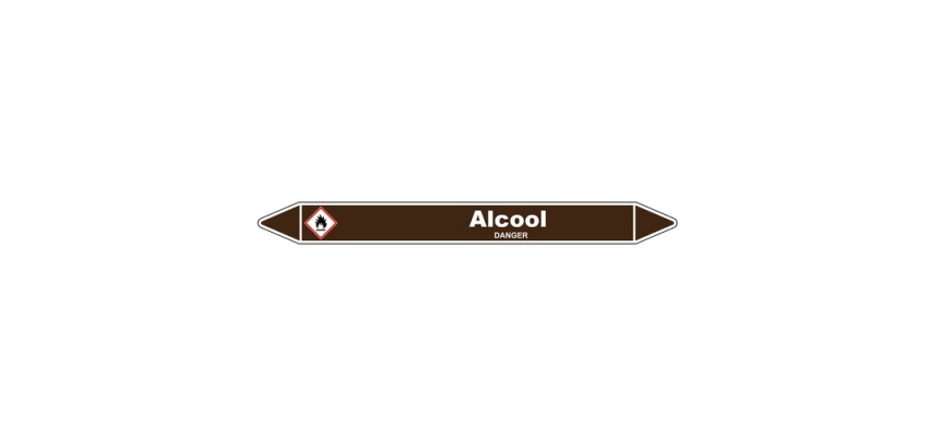 Marqueur de Tuyauterie - Alcool - NFX 08-105 - Vinyle Laminé