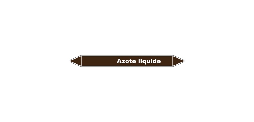 Marqueur tuyauterie - Azote liquide - Vinyle laminé - NFX 08-105