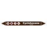 Marqueur de Tuyauterie - Cyclohexane - NFX 08-105 - Vinyle Laminé 150 x 12 mm