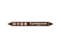 Marqueur de Tuyauterie - Cyclohexane - NFX 08-105 - Vinyle Laminé 150 x 12 mm