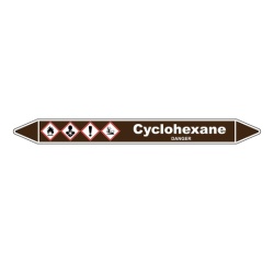 Marqueur de Tuyauterie - Cyclohexane - NFX 08-105 - Vinyle Laminé