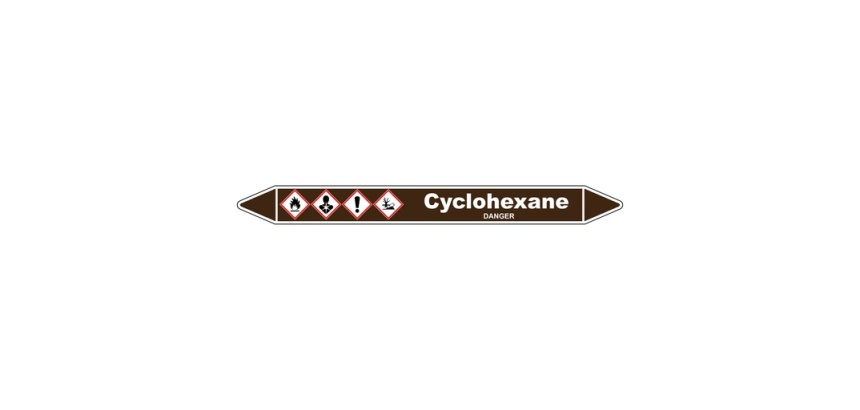 Marqueur de Tuyauterie - Cyclohexane - NFX 08-105 - Vinyle Laminé