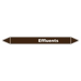 Marqueur de Tuyauterie - Effluents - en Vinyle Laminé - NFX 08-105 150 x 12 mm