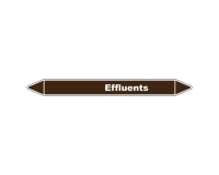 Marqueur de Tuyauterie - Effluents - en Vinyle Laminé - NFX 08-105 150 x 12 mm