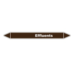 Marqueur de Tuyauterie - Effluents - en Vinyle Laminé - NFX 08-105