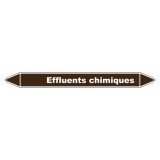 Marqueur Tuyauterie - Effluents Chimiques - Vinyle Laminé 150 x 12 mm