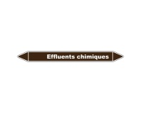 Marqueur Tuyauterie - Effluents Chimiques - Vinyle Laminé 150 x 12 mm