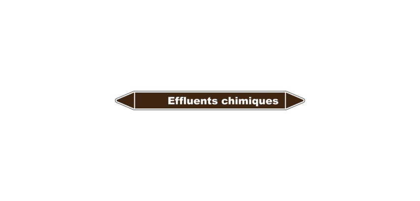 Marqueur Tuyauterie - Effluents Chimiques - Vinyle Laminé