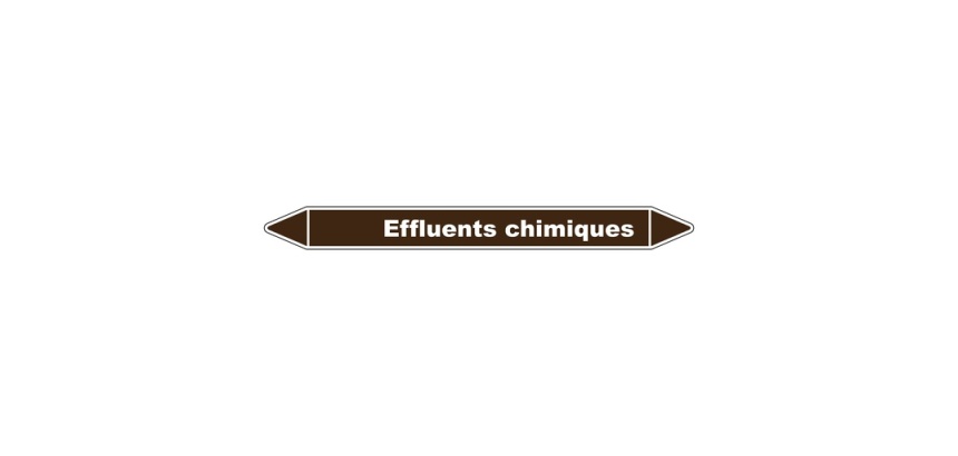 Marqueur Tuyauterie - Effluents Chimiques - Vinyle Laminé