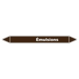 Marqueur de Tuyauterie - Emulsions - en Vinyle Laminé - NFX 08-105 150 x 12 mm