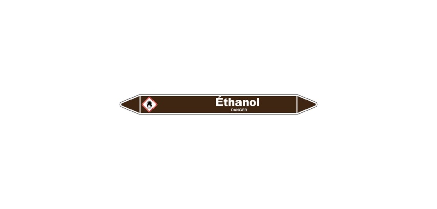 Marqueur de Tuyauterie - Ethanol - Vinyle Laminé - NFX 08-105