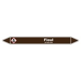 Marqueur Tuyauterie - Fioul Vinyle Laminé - NFX 08-105 150 x 12 mm