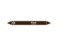 Marqueur Tuyauterie - Fioul Vinyle Laminé - NFX 08-105 150 x 12 mm