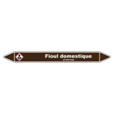 Marqueur Tuyauterie - Fioul Domestique - Vinyle Laminé 150 x 12 mm