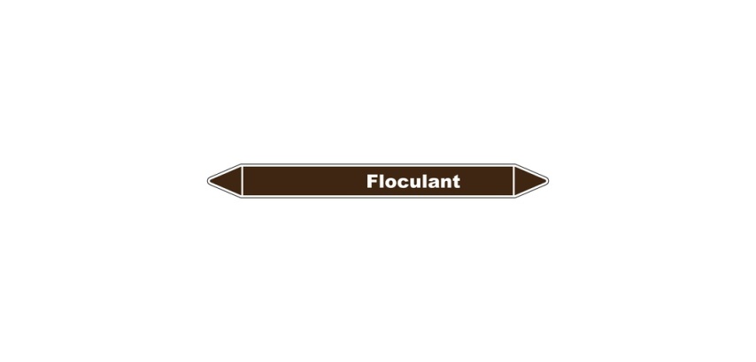 Marqueur de Tuyauterie - Floculant - NFX 08-105 - Vinyle Laminé