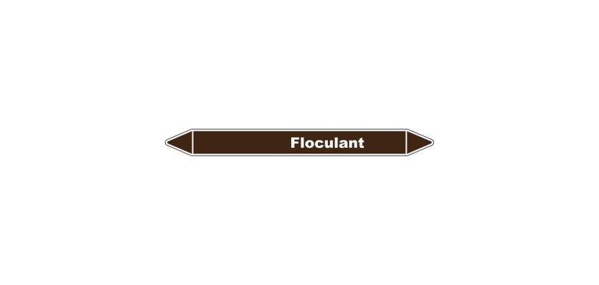Marqueur de Tuyauterie - Floculant - NFX 08-105 - Vinyle Laminé