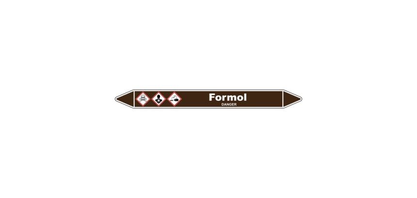 Marqueur de Tuyauterie - Formol - en Vinyle Laminé - NFX 08-105