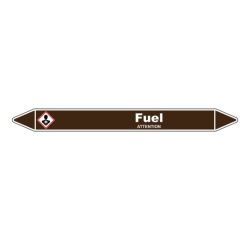 Marqueur de tuyauterie - Fuel - Vinyle laminé - NFX 08-105