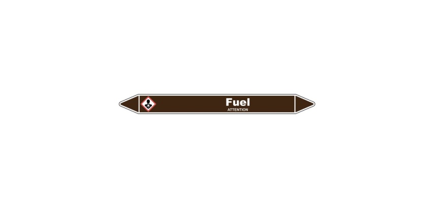 Marqueur de tuyauterie - Fuel - Vinyle laminé - NFX 08-105