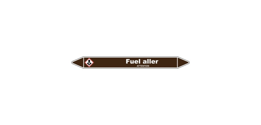 Marqueur de Tuyauterie - Fuel Aller - NFX 08-105 - Vinyle Laminé