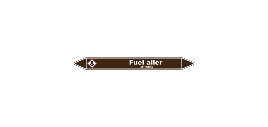 Marqueur de Tuyauterie - Fuel Aller - NFX 08-105 - Vinyle Laminé
