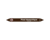 Marqueur tuyauterie - Fuel Domestique - Vinyle Laminé - NFX 08-105 150 x 12 mm