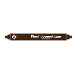 Marqueur tuyauterie - Fuel Domestique - Vinyle Laminé - NFX 08-105