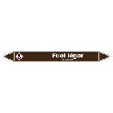 Marqueur de Tuyauterie - Fuel Léger - NFX 08-105 - Vinyle Laminé 150 x 12 mm