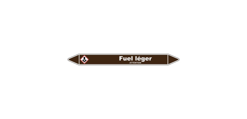Marqueur de Tuyauterie - Fuel Léger - NFX 08-105 - Vinyle Laminé