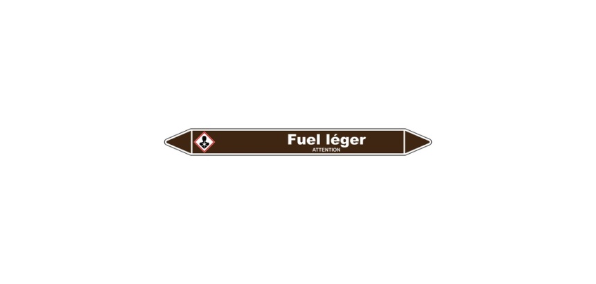 Marqueur de Tuyauterie - Fuel Léger - NFX 08-105 - Vinyle Laminé