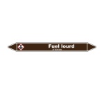 Marqueur de tuyauterie - Fuel lourd - Vinyle laminé - NFX 08-105