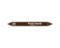 Marqueur de tuyauterie - Fuel lourd - Vinyle laminé - NFX 08-105 150 x 12 mm